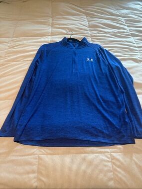 Under Armour Royal Blue Half-Zip Athletic Top